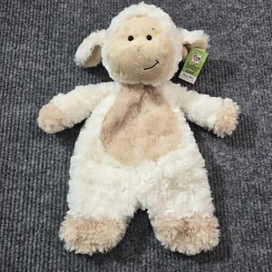 Baby Ganz Collection  16" Plush Flat-a-Pat Cream Tan Lamb Lovey Blanket